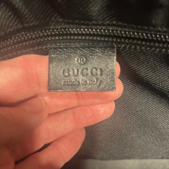 Large Black Gucci Monogram Tote - Picture 6 of 10